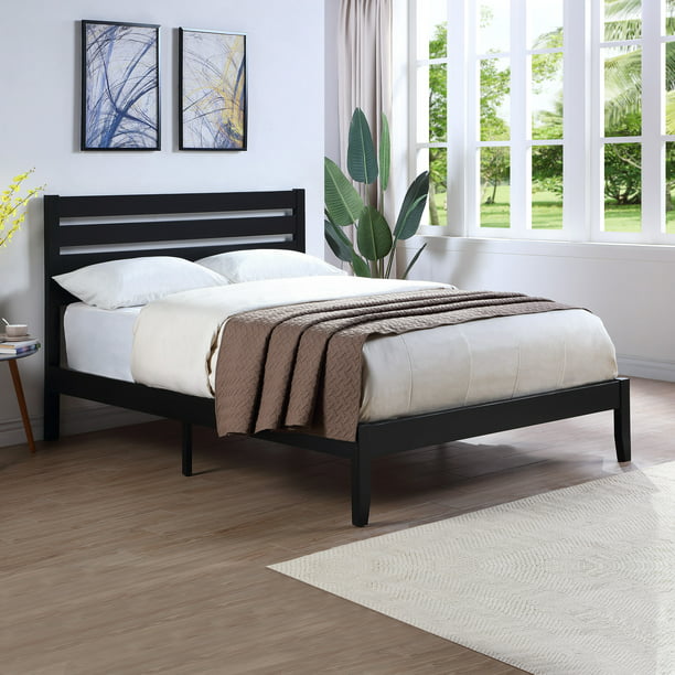 Natural and Gray Finish Apollo Queen Size Bed with Headboard 